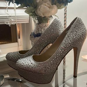 Beautiful sparkly high heels shoes
